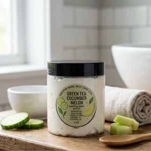 Green Tea Cucumber Melon whipped body butter